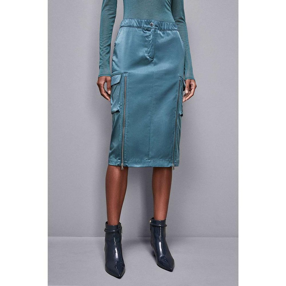 Patrizia Pepe Mineral Green Long Skirt for Women