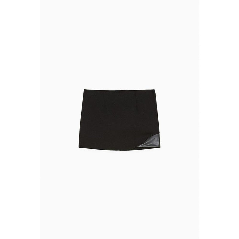 Patrizia Pepe Black Viscose Mini Skirt - Chic Italian Design