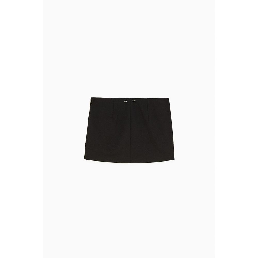 Patrizia Pepe Black Viscose Mini Skirt - Chic Italian Design