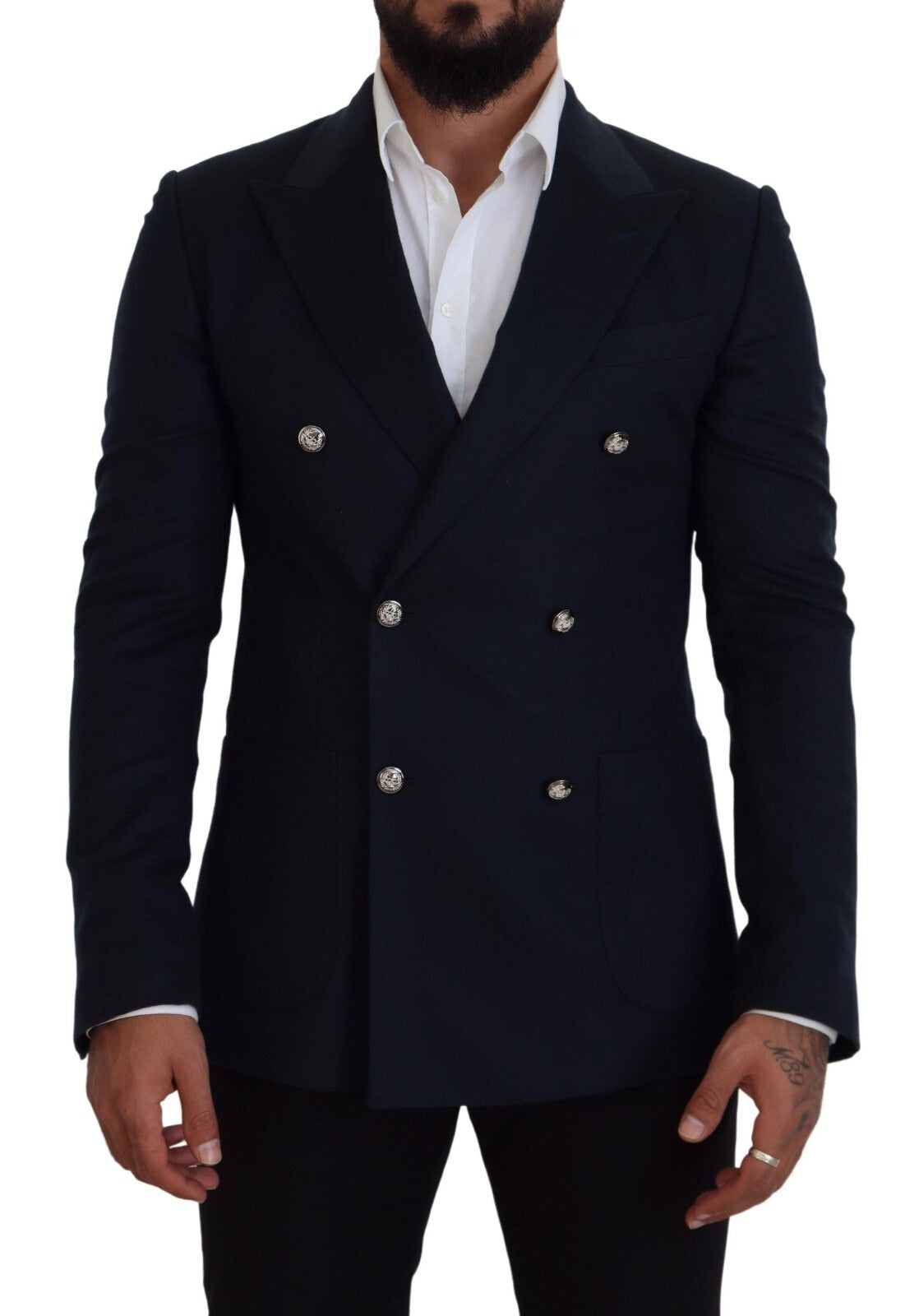 Dolce &amp; Gabbana, veste de costume formelle bleu à double boutonnage