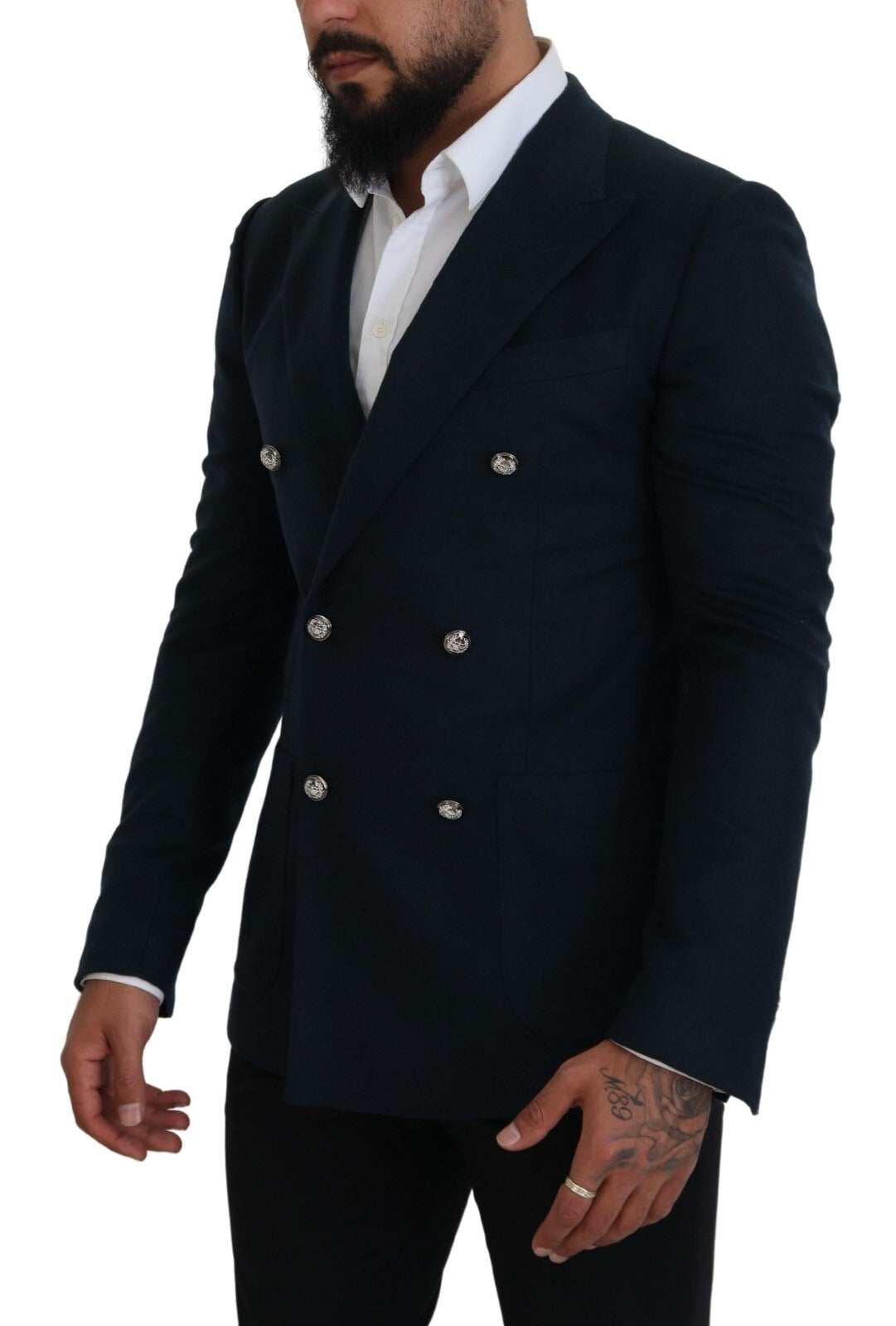 Dolce &amp; Gabbana, veste de costume formelle bleu à double boutonnage