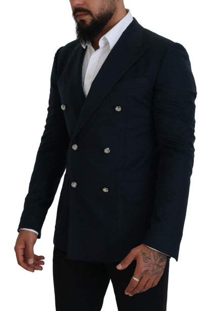 Dolce &amp; Gabbana, veste de costume formelle bleu à double boutonnage