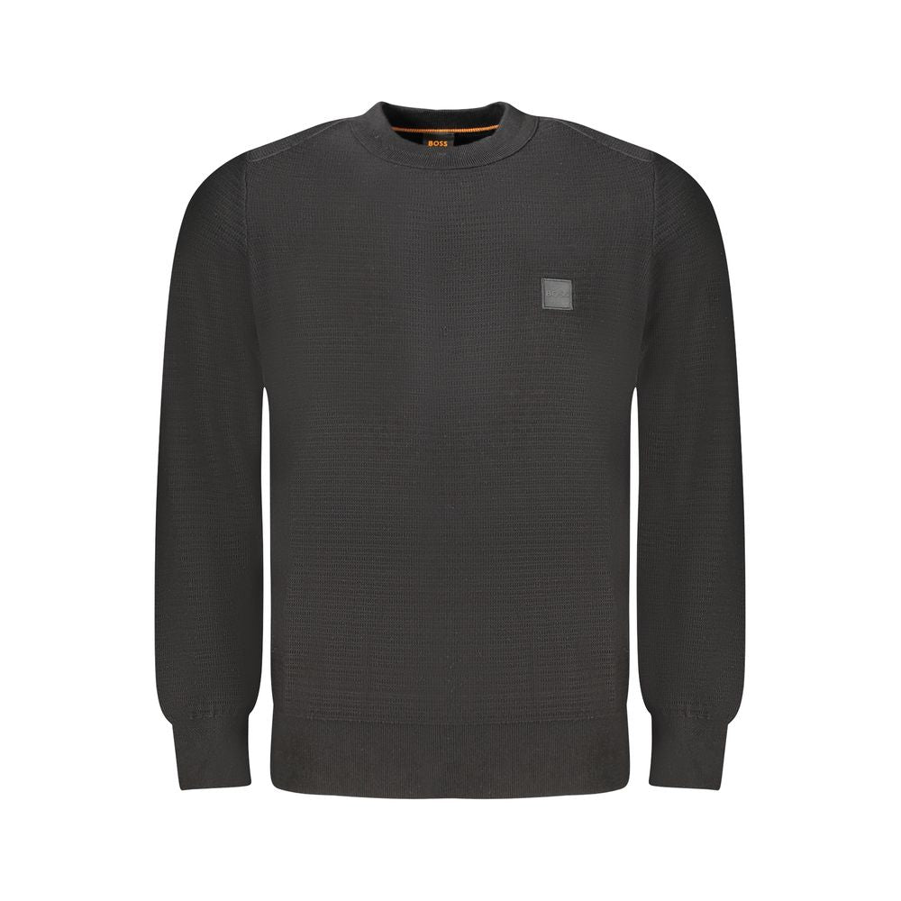 Pull en coton noir Hugo Boss pour homme