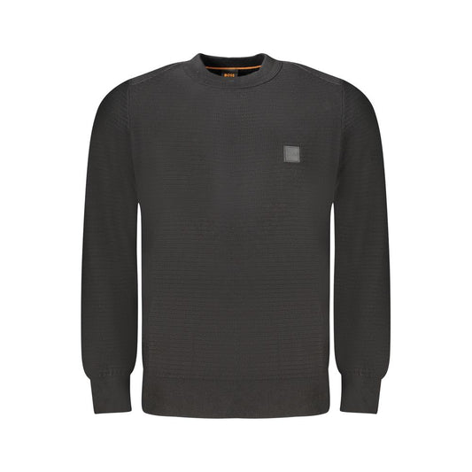 Pull en coton noir Hugo Boss pour homme