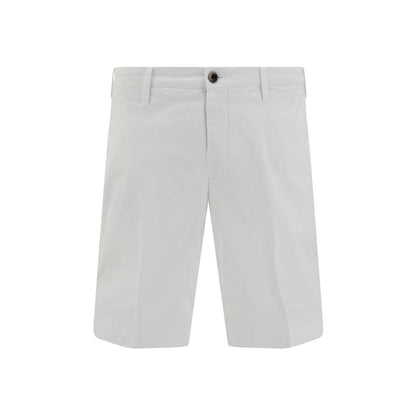 Germano White Cotton Bermuda Shorts