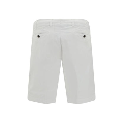 Germano White Cotton Bermuda Shorts