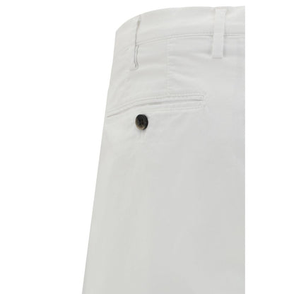 Germano White Cotton Bermuda Shorts