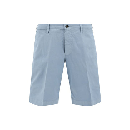 Germano Light Blue Cotton Bermuda Shorts