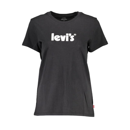 Levi's Black Cotton Women T-Shirt