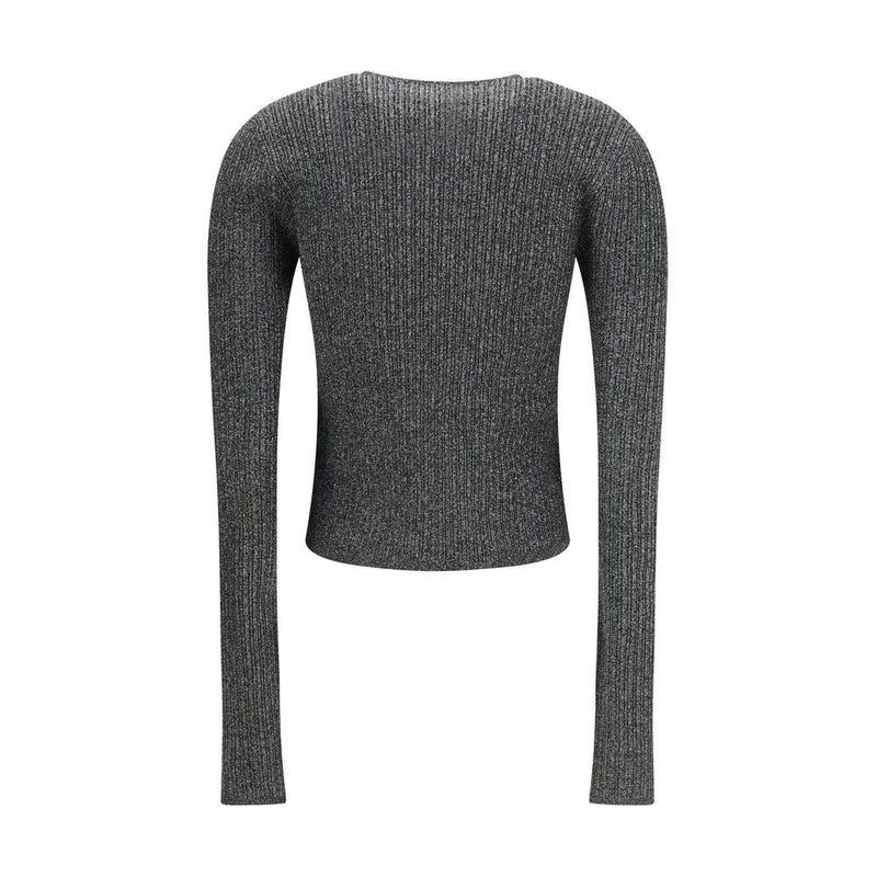 Amiri Black Viscose Cardigan - Slim Fit with Lurex Detail