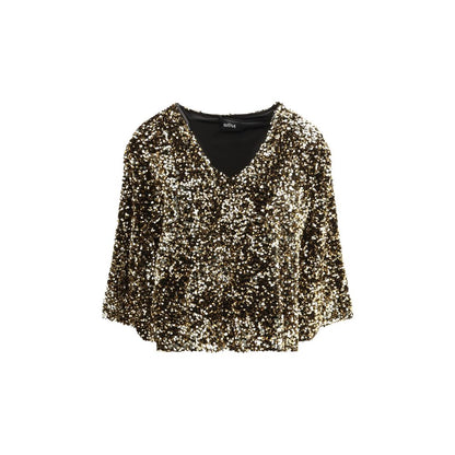 Ella Gold Polyester Blouse