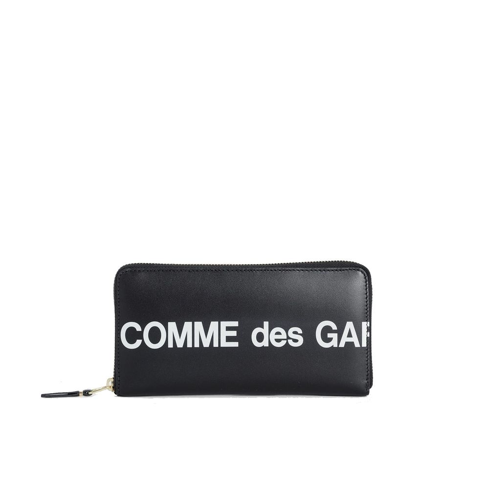 Portefeuille Comme Des Garçons en cuir de vache noir