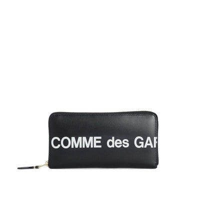 Portefeuille Comme Des Garçons en cuir de vache noir