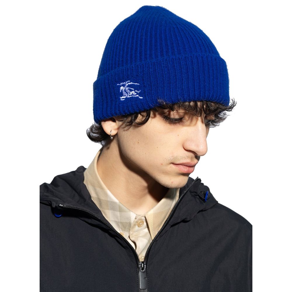 Bonnet en cachemire bleu Burberry