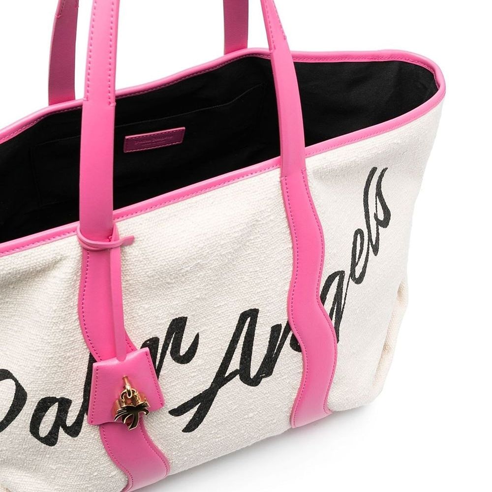 Palm Angels White Canvas Tote Bag - Élégance et Fonctionnalité