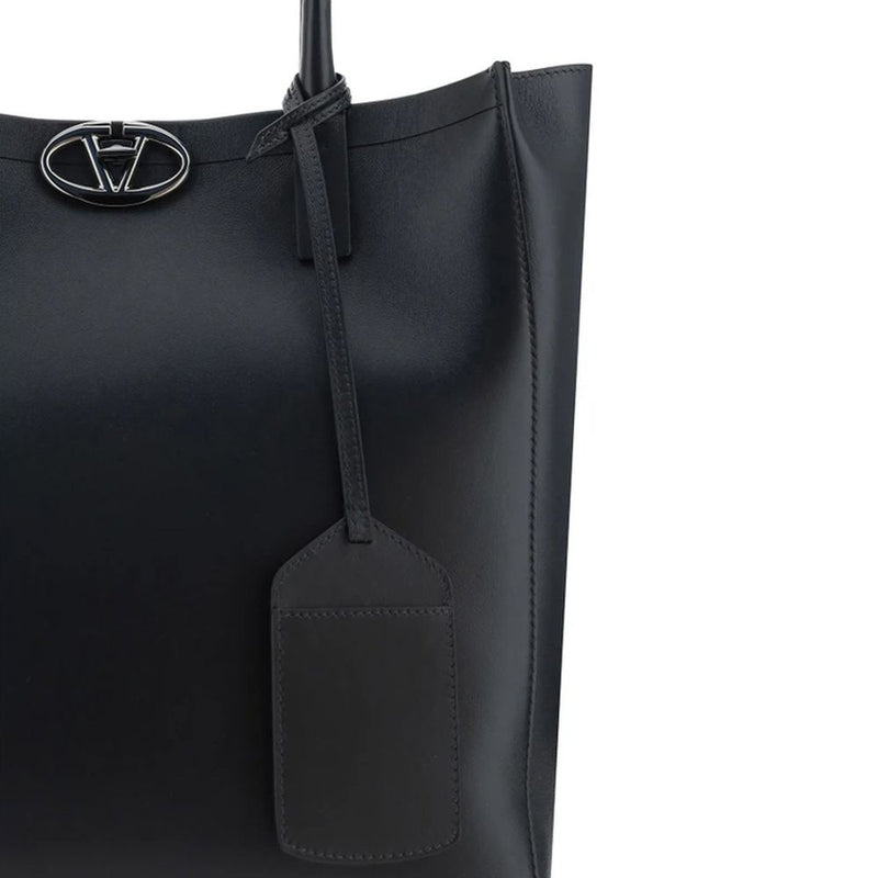 Valentino Garavani Black Calfskin Tote Bag for Men