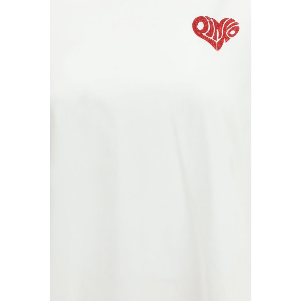 PINKO Strepitoso T-Shirt en Coton Blanc pour Femmes
