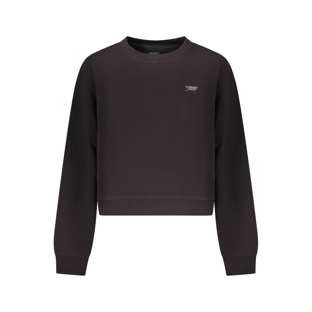 Tommy Hilfiger Black Cotton Women's Sweatshirt - Stylish & Comfortable
