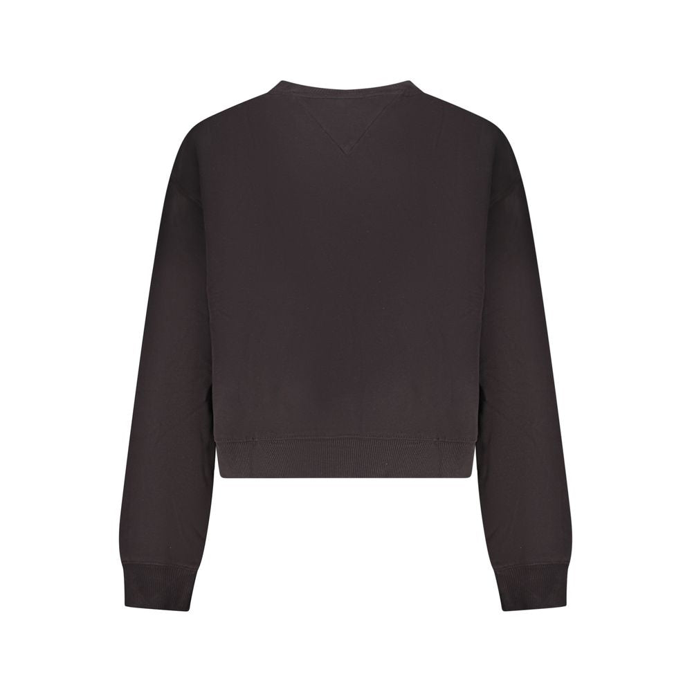 Tommy Hilfiger Black Cotton Women's Sweatshirt - Stylish & Comfortable