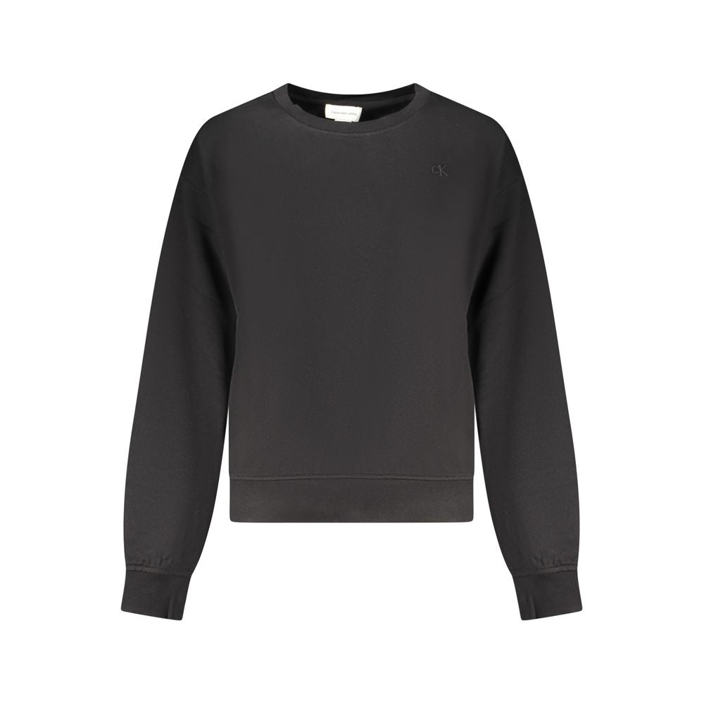 Calvin Klein Black Cotton Women Sweatshirt - Stylish Comfort