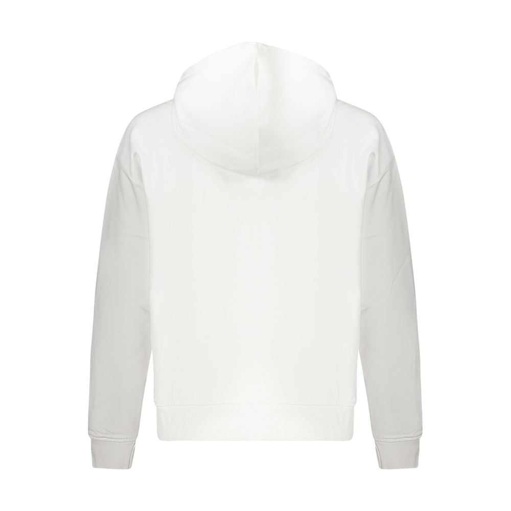 Calvin Klein Women's White Cotton Sweatshirt - Stylish & Comfortable