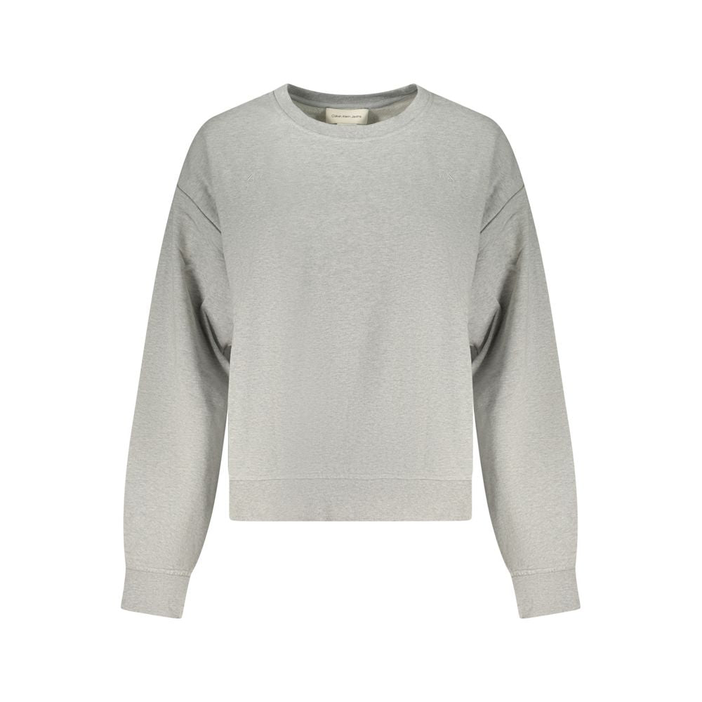 Calvin Klein Gray Cotton Sweatshirt for Women - Comfortable & Stylish