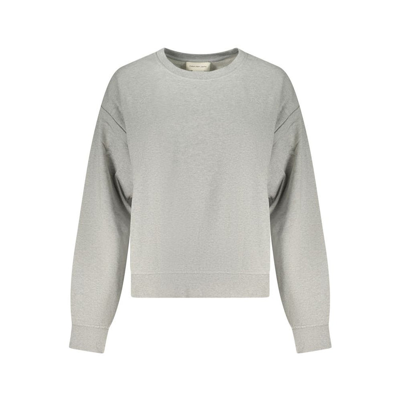 Calvin Klein Gray Cotton Sweatshirt for Women - Comfortable & Stylish