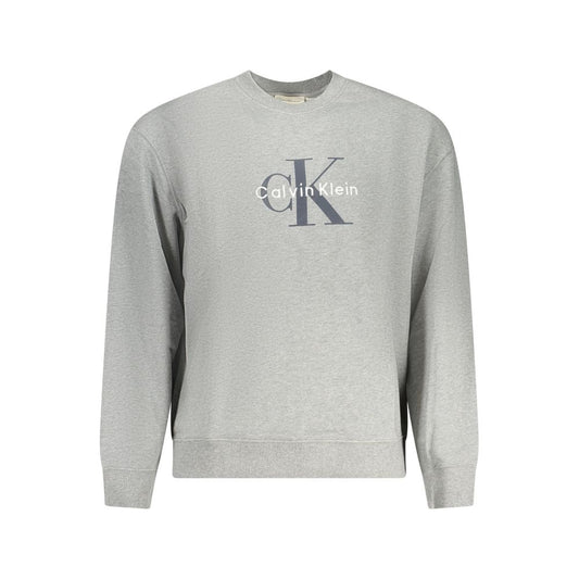 Sweat-shirt gris en coton Calvin Klein