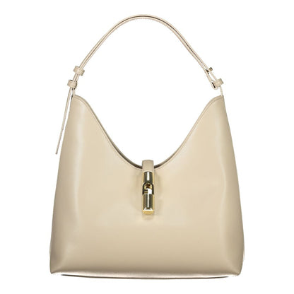 Furla Beige Leather Handbag