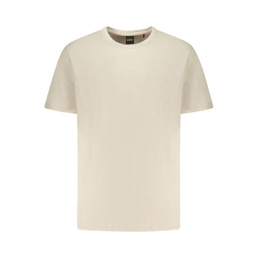 T-shirt en coton beige Hugo Boss