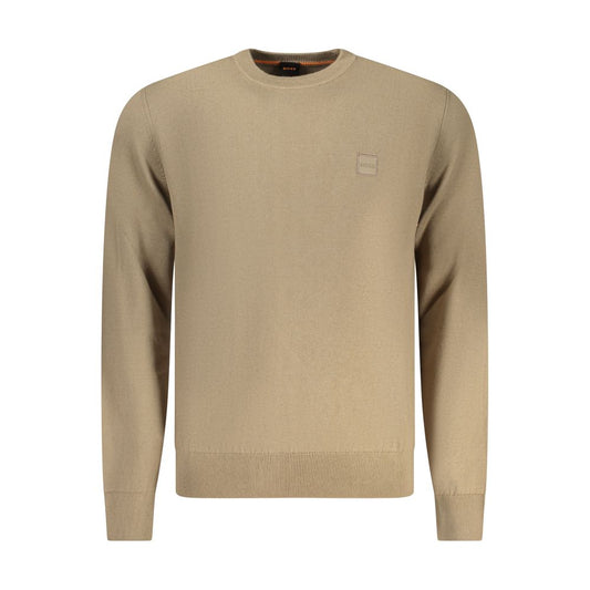 Sweat-shirt en coton brun Hugo Boss