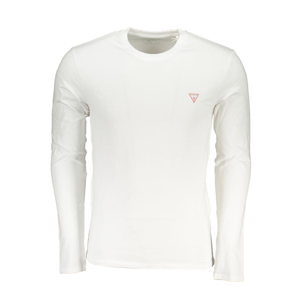Guess Jeans White Cotton Men's T-Shirt - Slim Fit
