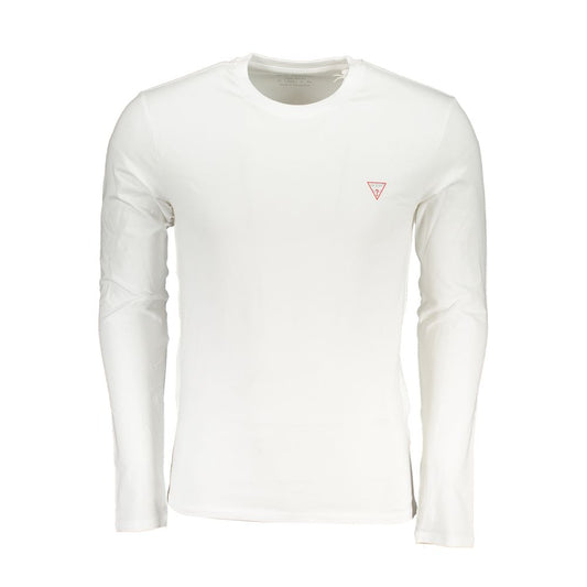 Guess Jeans White Cotton Men's T-Shirt - Slim Fit