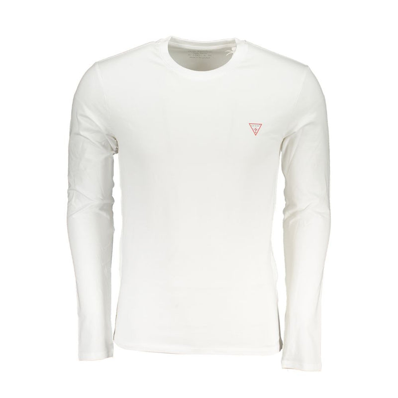 Guess Jeans White Cotton Men's T-Shirt - Slim Fit
