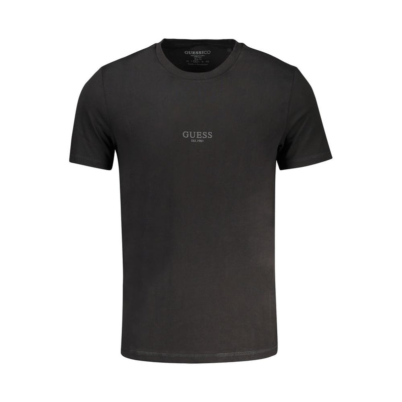 Guess Jeans Nero Cotton Men T-Shirt - Casual Sophistication