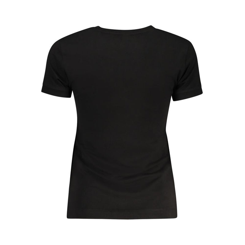 T-shirt Guess Jeans noir en coton biologique pour femme