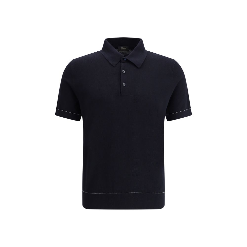 Brioni Black Cotton Polo Shirt - Timeless Elegance