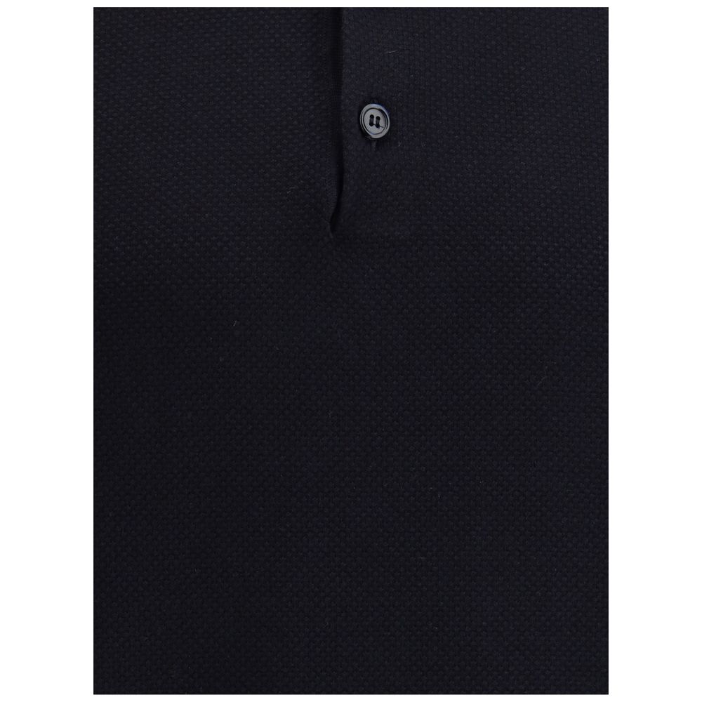 Brioni Black Cotton Polo Shirt - Timeless Elegance