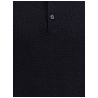 Brioni Black Cotton Polo Shirt