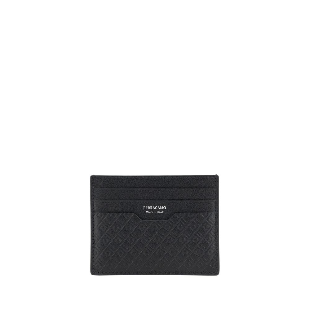 Portefeuille Ferragamo Bos Taurus en cuir de veau noir
