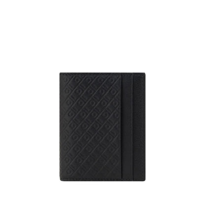 Ferragamo Black Calf Leather Bos Taurus Wallet