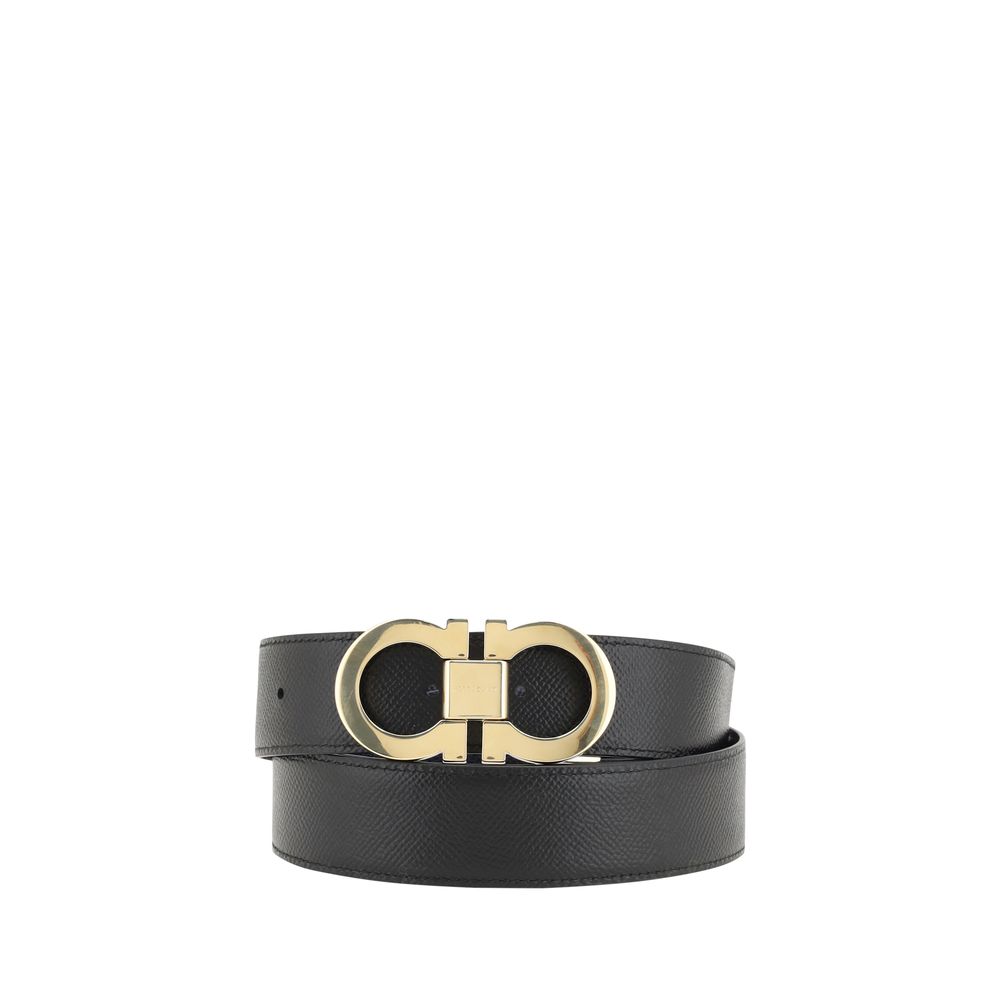 Ferragamo Blue Calf Leather Bos Taurus Regular Belt