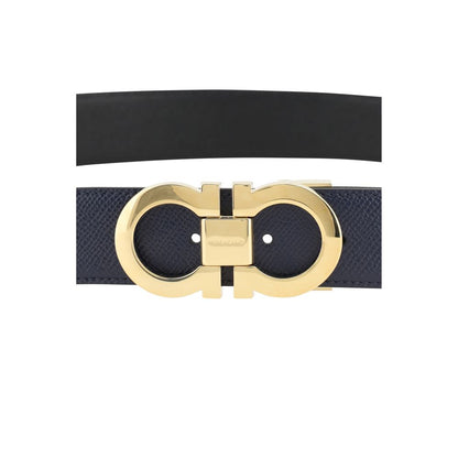 Ferragamo Blue Calf Leather Bos Taurus Regular Belt