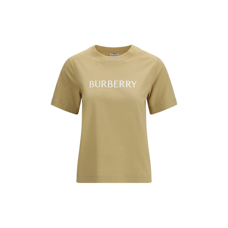 T-Shirt en Coton Beige Burberry pour Femmes