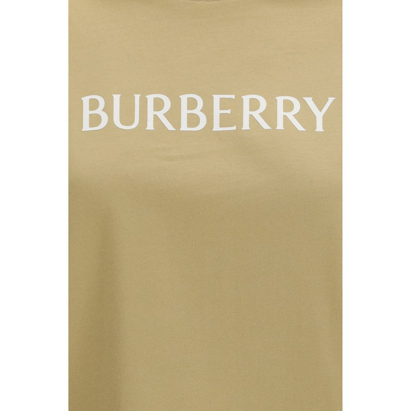 T-Shirt en Coton Beige Burberry pour Femmes