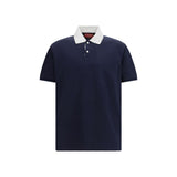 Gucci Blue Cotton Polo Shirt for Men