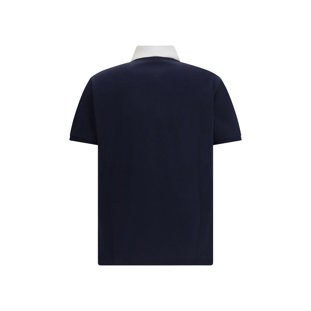 Gucci Blue Cotton Polo Shirt for Men