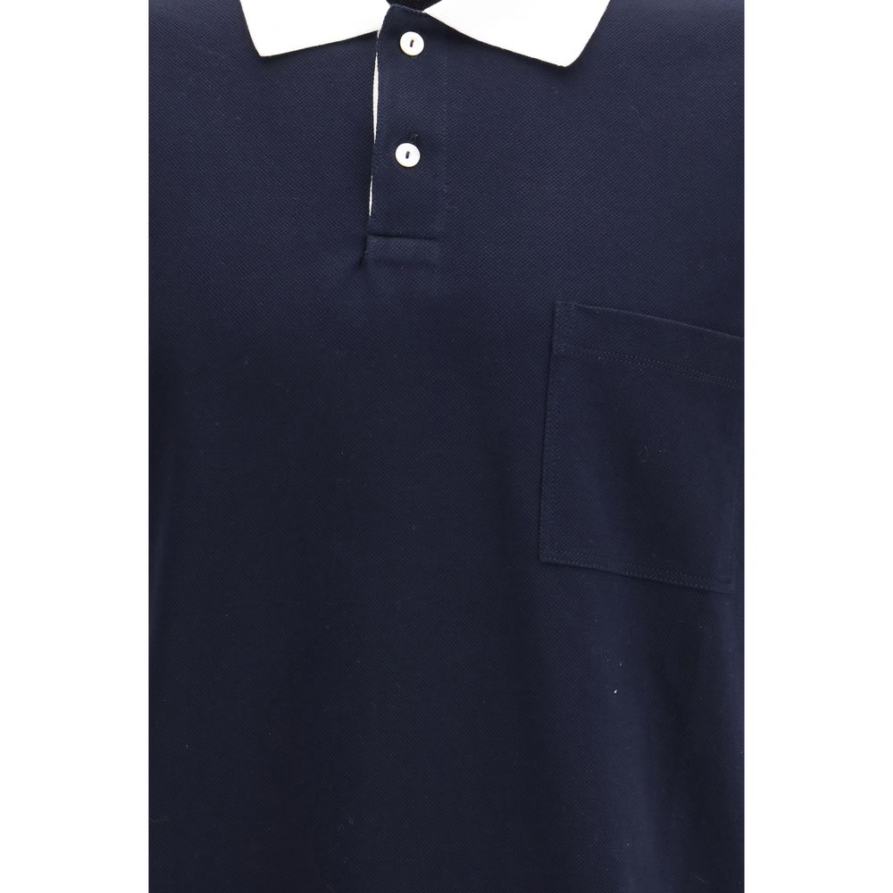 Gucci Blue Cotton Polo Shirt for Men