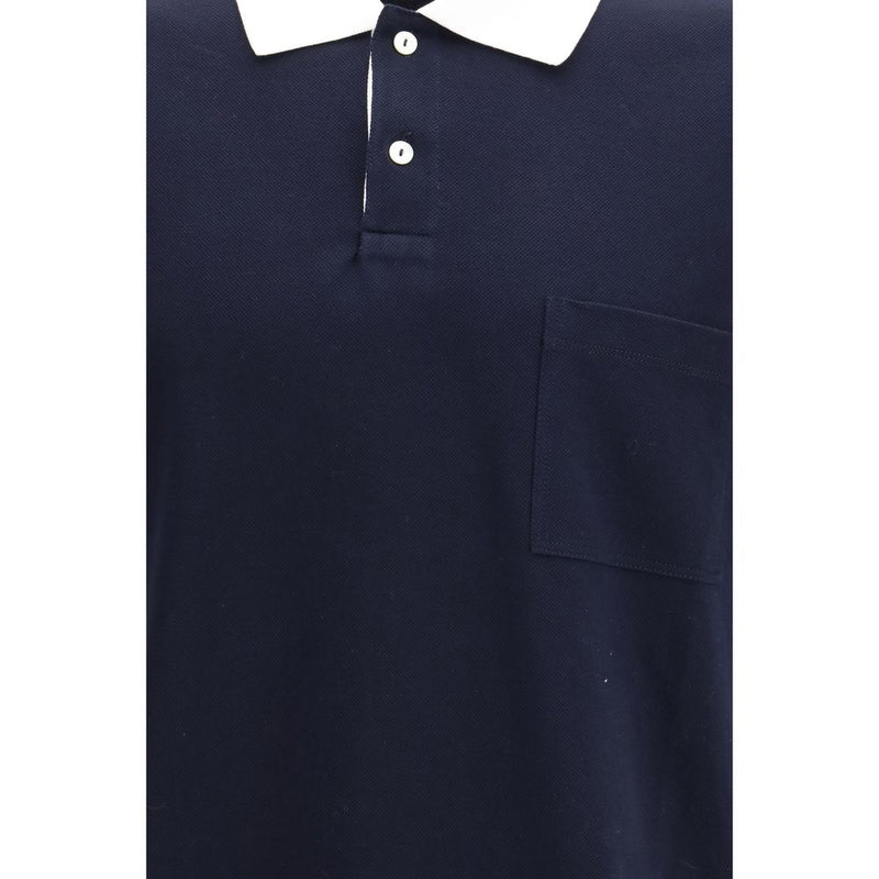 Gucci Blue Cotton Polo Shirt - SS26 Collection