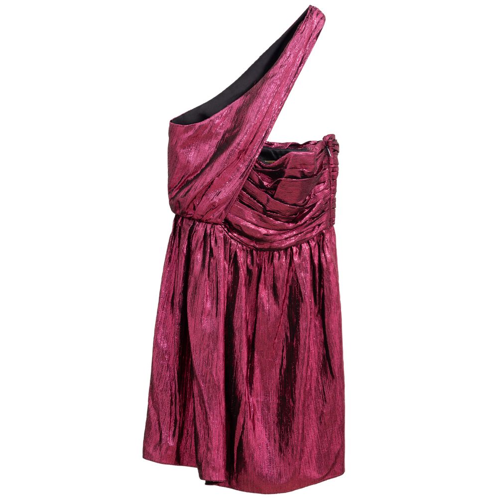 Robe courte en viscose fuchsia Saint Laurent